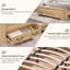 Lit Queen style ferme avec tête de lit de rangement de 163 cm de hauteur, 4 tiroirs et banc de rangement, cadre de lit plateforme rustique en bois-282360960-527895436