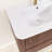 29.92 In. W X 18.31 In. D X 20.4 In. H Single Sink Wall-Mounted Bath Vanity In Deep Walnut With White Ceramic Top