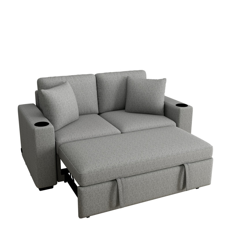Canapé-lit 60,6 po, Gris