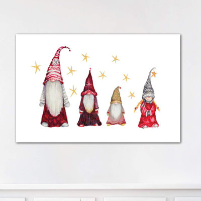 Gnome Family by Janice Gaynor - Wrapped Canvas Print
