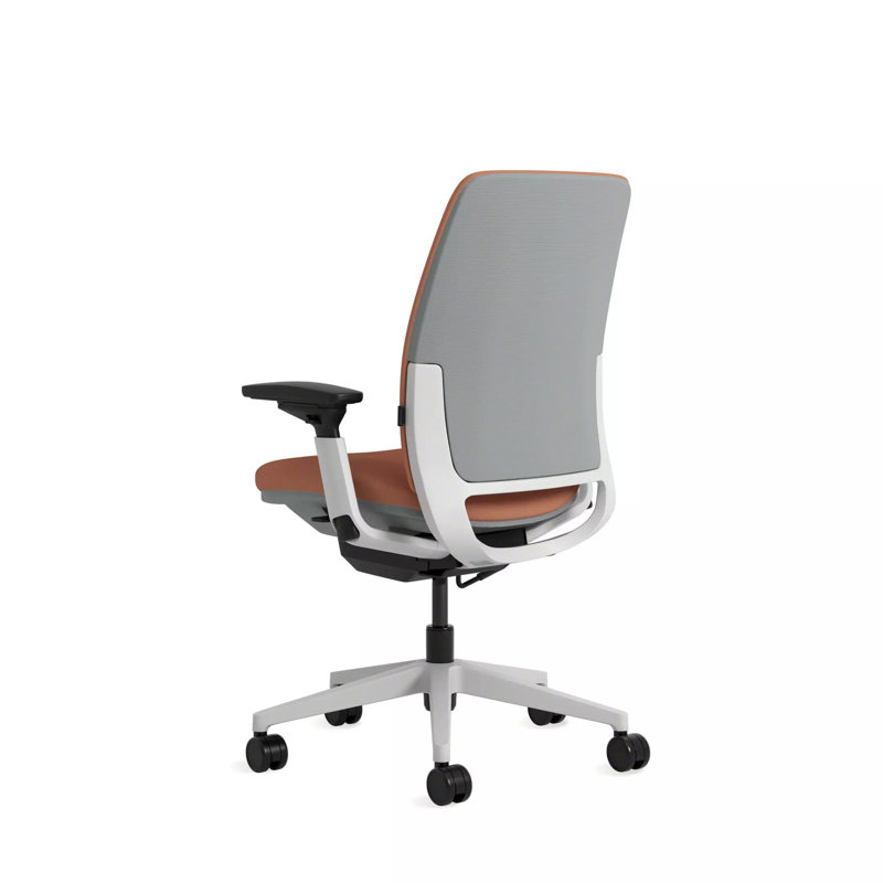 Steelcase Amia Ergonomic Task Chair, Carpet, Seagull, Persimmon