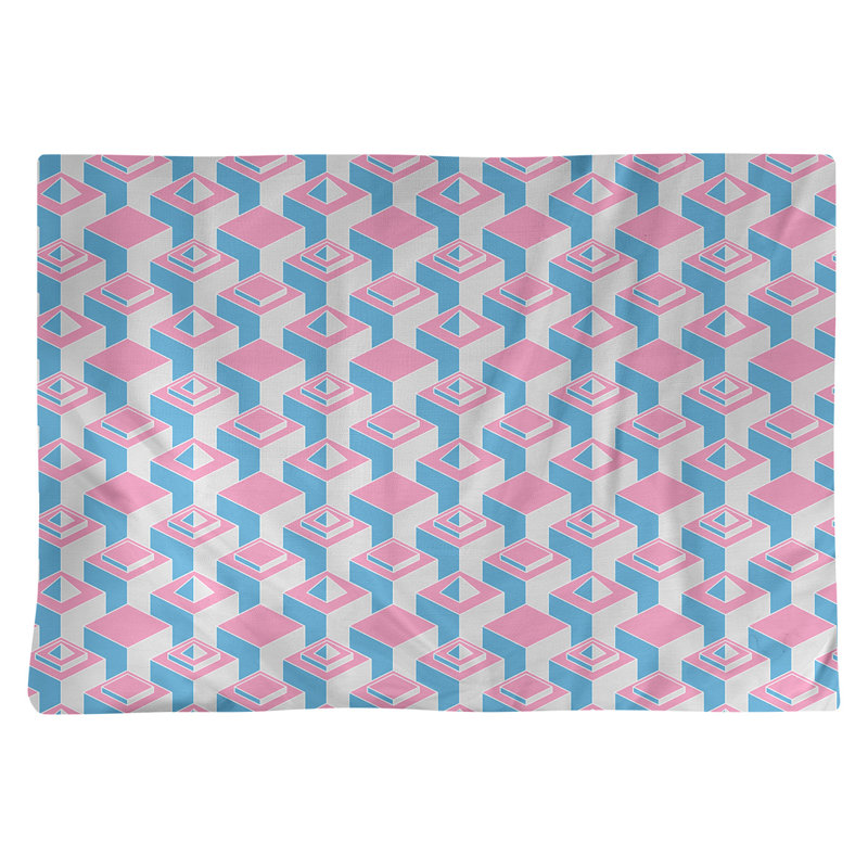 Napperon classique en coton 18 po Skyscraper, Rose / sarcelle, polyester