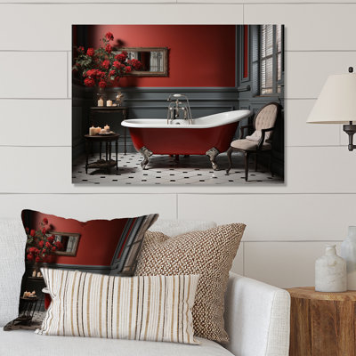 " Red Modern Bathroom Charm III "