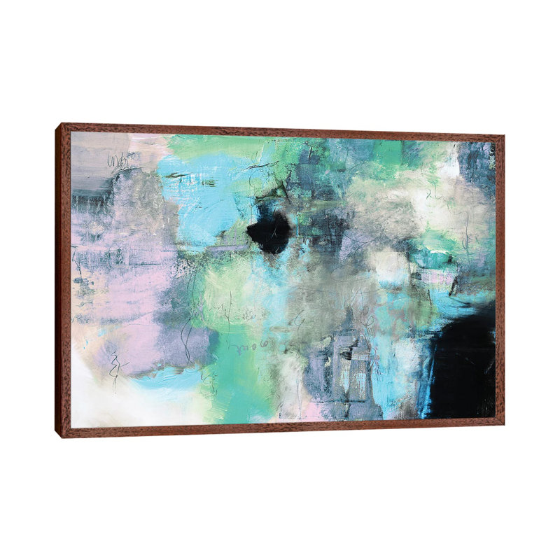 Abstract XXII by Andrada Anghel - Painting on Canvas, Classic Brown Wood Framed, 45.72cm H x 66.04cm W x 3.81cm D