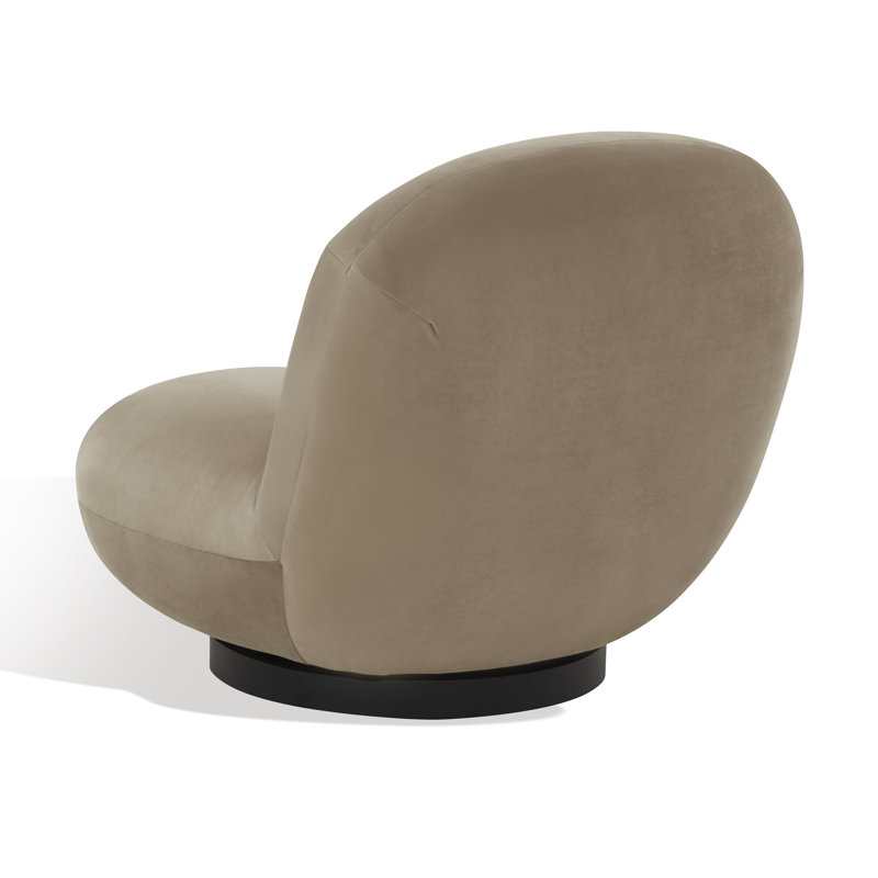 Portsmouth Slipper Chair, Light Brown Velvet