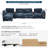 5 - Piece Teddy Modular Sectional Sofa Cloud Couch with Ottoman and 2 Storage Side Table-793588774-798281545