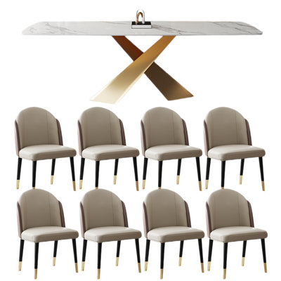 Italian style luxury rectangular dining table sets