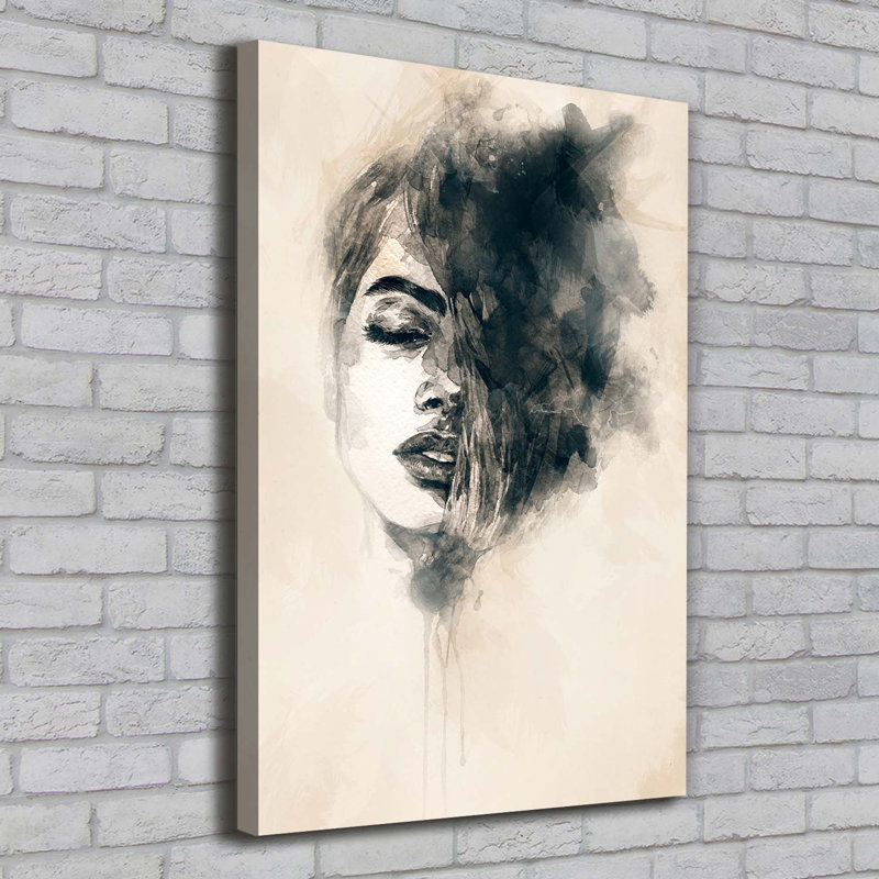 Abstraction Of A Woman - Wrapped Canvas Print