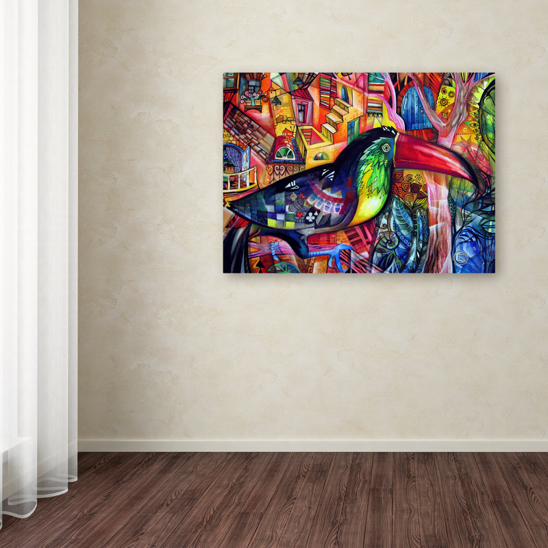 «Toucan», reproduction d'impression sur toile tendue, H 14 po x l 19 po