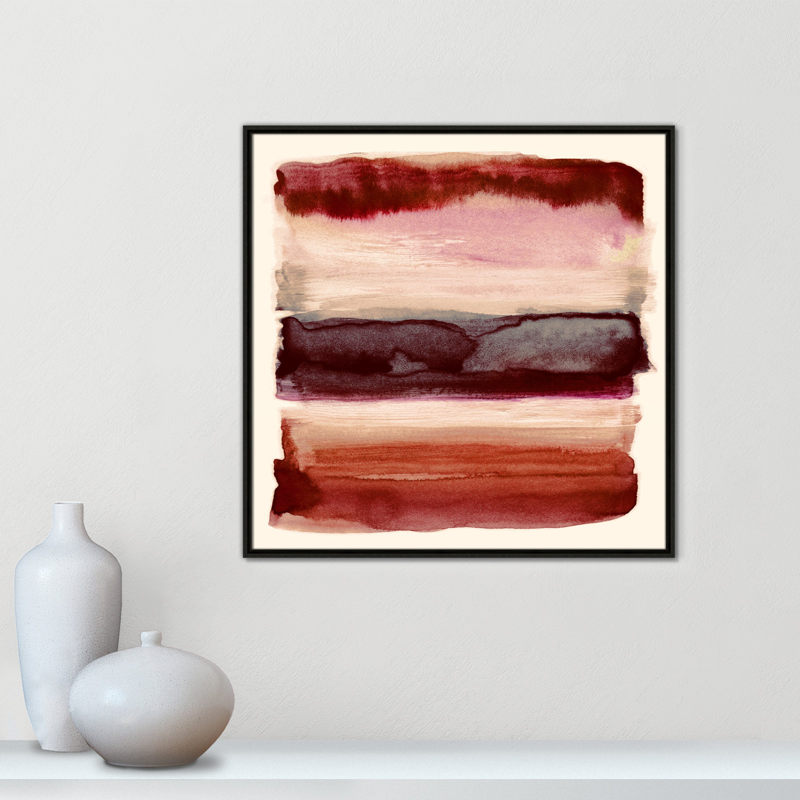 Burgundy Sky II Print by Nan, Espresso, 31.5" H x 31.5" W