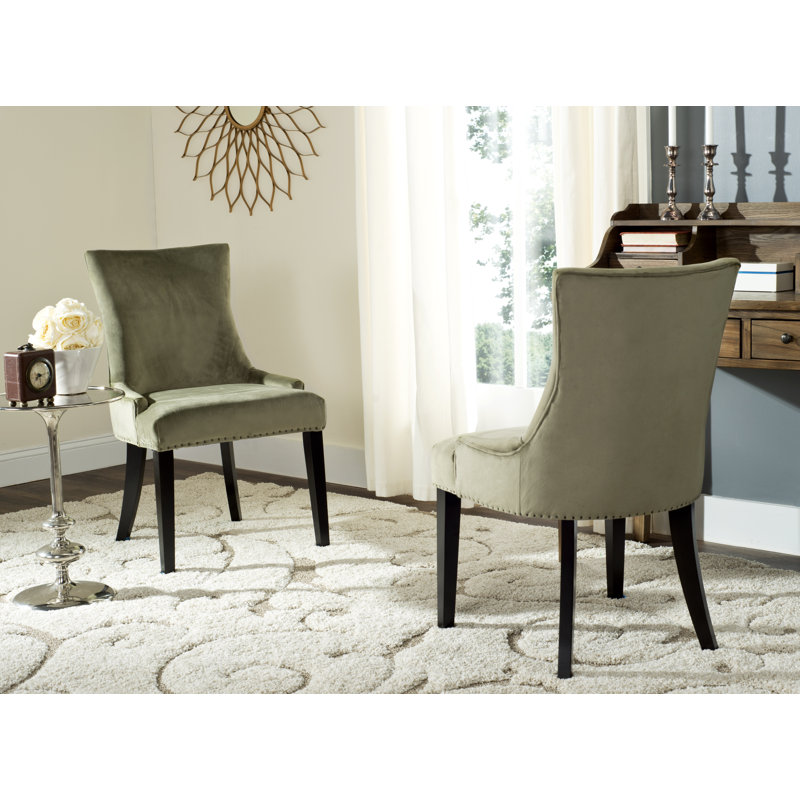 Gallager 19.5'' H Upholstered Parsons Chair, Evergreen Velvet, 2