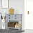 Coffee Bar Cabinet with Drawers and Slatted Bottom Shelf-625404077