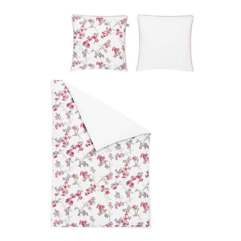 Sol-K Duvet Cover Set, Single Duvet Cover + 1 Pillowcase, Red