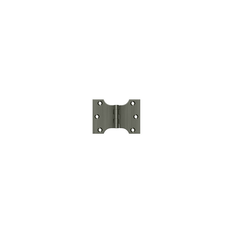 Deltana DSPA3040U15A 3" x 4" Hinge in Antique Nickel Pair, Antique Nickel
