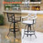 Tabouret de bar d'extérieur pivotant en aluminium 30 po avec coussin Sunbrella Cohdi-197301695