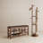 3-Tier Solid Wood Shoe Bench with Storage-1367378315-1367438021