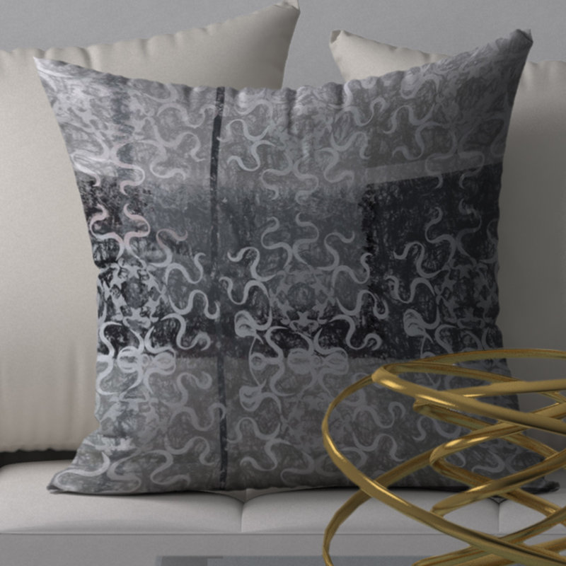 Abstract Reversible Throw Pillow, 20" x 20"