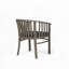 Fauteuil club d'extérieur en bois d'acacia avec coussins, chaise de salle à manger