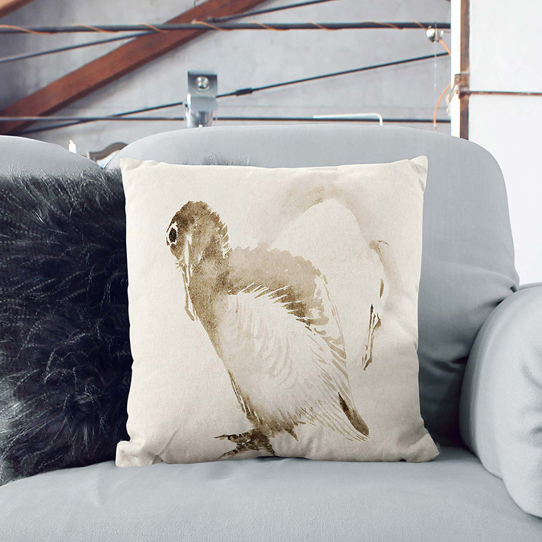 Ducklings by Katsushika Hokusai Cushion with Filling
