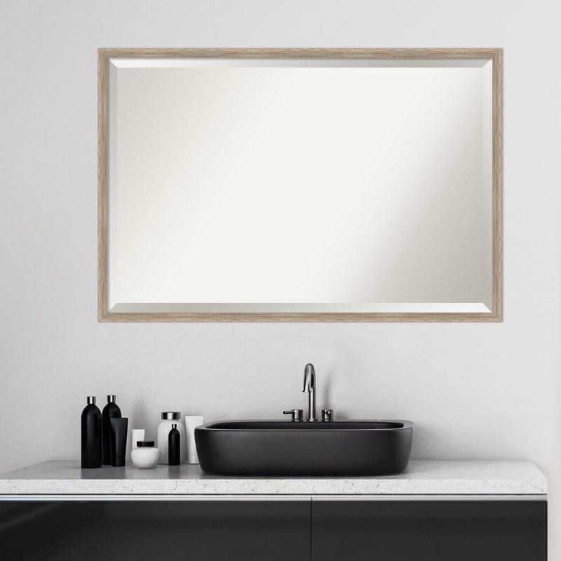 Jonesborough Flat Mirror, 25.25" x 37.25", Tan