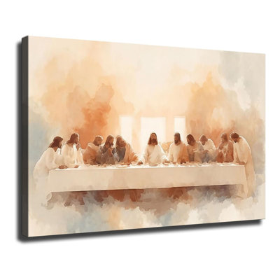 The Last Supper Canvas Wall Art, Jesus Religious Christian Canvas Art Decoration For Home Bedroom Ready To Hang (Last Supper-10,20×30 Inch)
