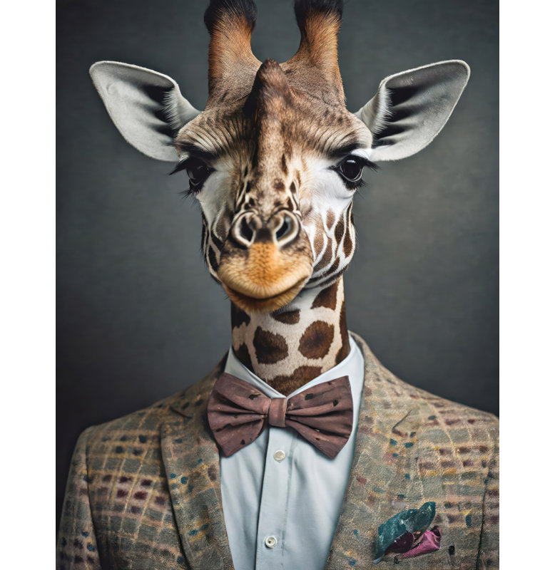 " Giraffe ", 24" H x 20" W