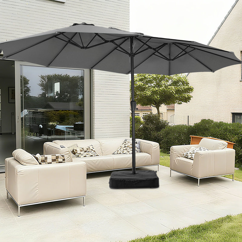 Parasol de marché 15 pi Cahir, Gris