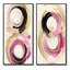 «Pink And Gold Curves», 2 pièces sur toile-1074387324-1074387327