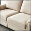 Tissu d'ameublement en lin avec causeuse avec rangement (beige)-1102721940
