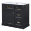 Meuble-lavabo moderne 36 po avec lavabo en céramique et solutions de rangement intelligentes Grainley-123817882