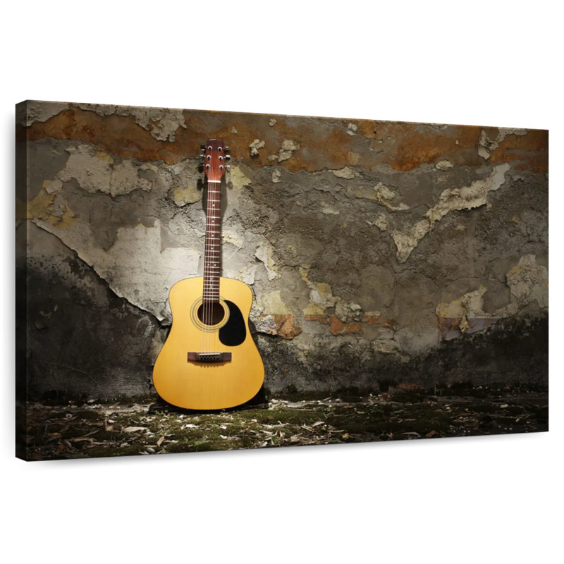 Abarca Grunge Acoustic Guitar, 34" H x 51" W