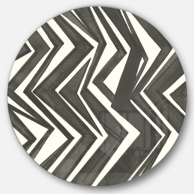 « minimalic graphics vi »-impression sur cercle métallique, H 36 po x l 36 po