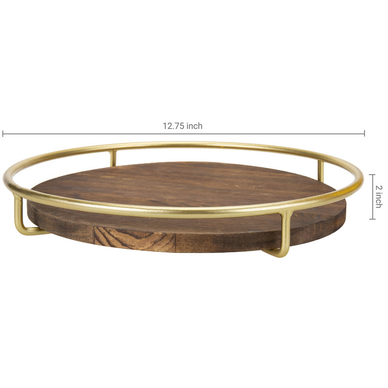 Vintage Decorative Round Serving Tray