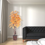 72'' Faux Tree in Wicker/Rattan Basket