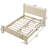 Queen Size Solid Wood Platform Bed Frame with Headboard, No Box Spring Required-327434465