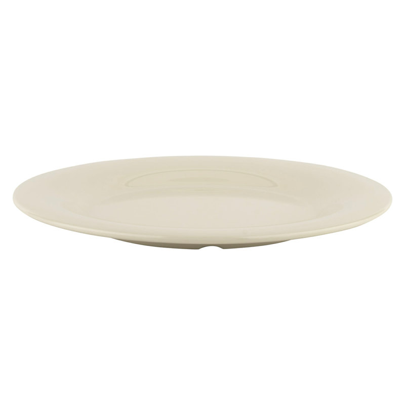  Assiette plate en mélamine 10,5 po, 12 pièces, Ivoire