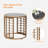Round Wicker Outdoor Side Table , 15.8'' in. W 15.8'' in. D-98285813