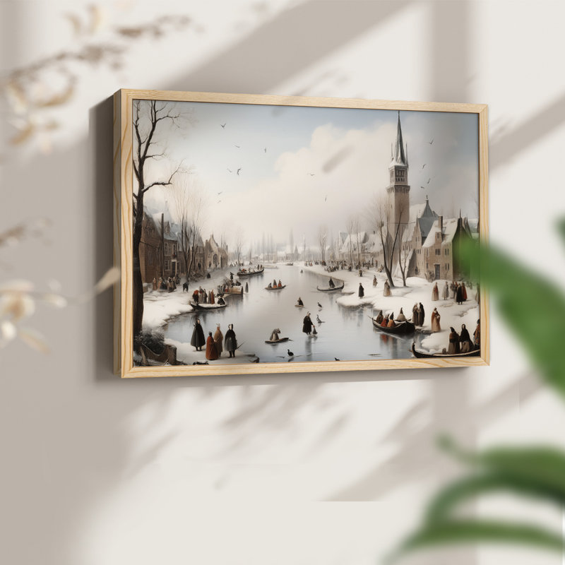 Art de Noël - CMXIV - Reproduction encadrée - Restickable, H 8 po x l 10 po, Naturel