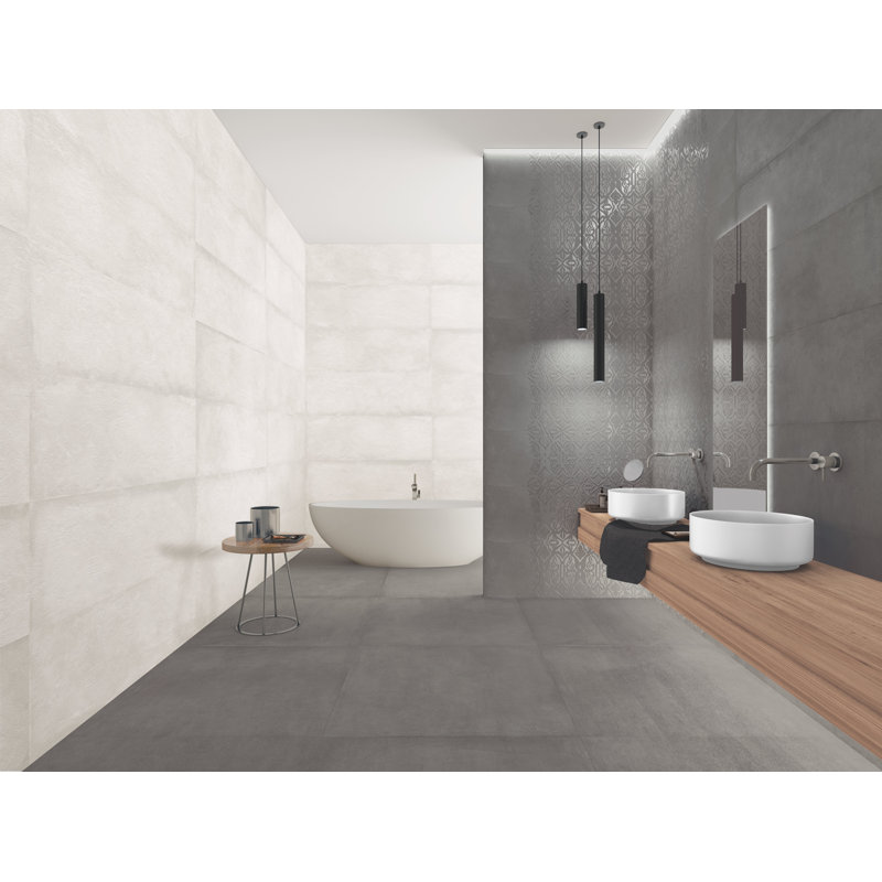 Carreau de céramique 16 po x 48 po Décor, Carbone