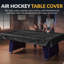 Housse de table de hockey sur coussin d'air universelle Hathaway pour salle de jeux familiale, noire - avec ajustement universel pour les tables de 6 à 7,5 pi, coins lestés, polyester résistant aux intempéries, bords renforcés