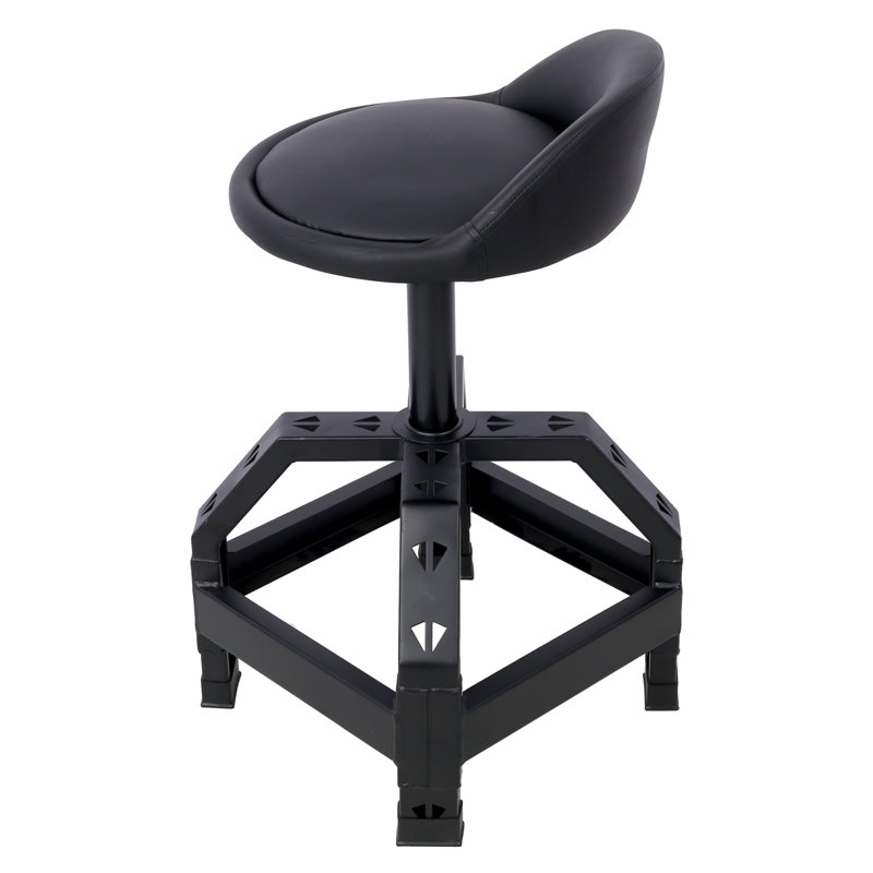 Tabouret roulant à mécanisme pivotant à 360 degrés avec base en acier