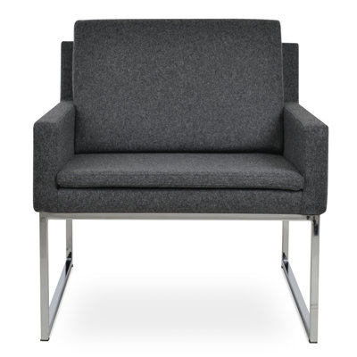 Fauteuil Nova en métal et laine