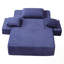 Chaise longue en velours côtelé luxueux avec 3 coussins, canapé-lit convertible avec poche de rangement, conception sans cadre et mousse de compression pour les petits espaces-130833191-130833189