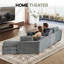 Canapé modulaire surdimensionné en L de 147 po de 147 po, canapé 6 places moderne avec 2 repose-pieds de rangement-395972147