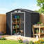Aaria 7 ft. W x 4 ft. D Metal Tongue & Groove Dome Garden Shed