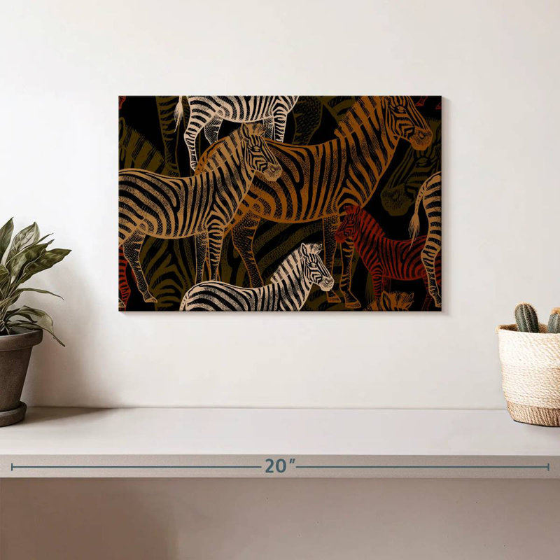 Brampt African Zebras Pattern, 8" H x 12" W