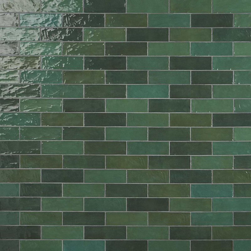 Portmore 3x8 Glazed Ceramic Tile, Green