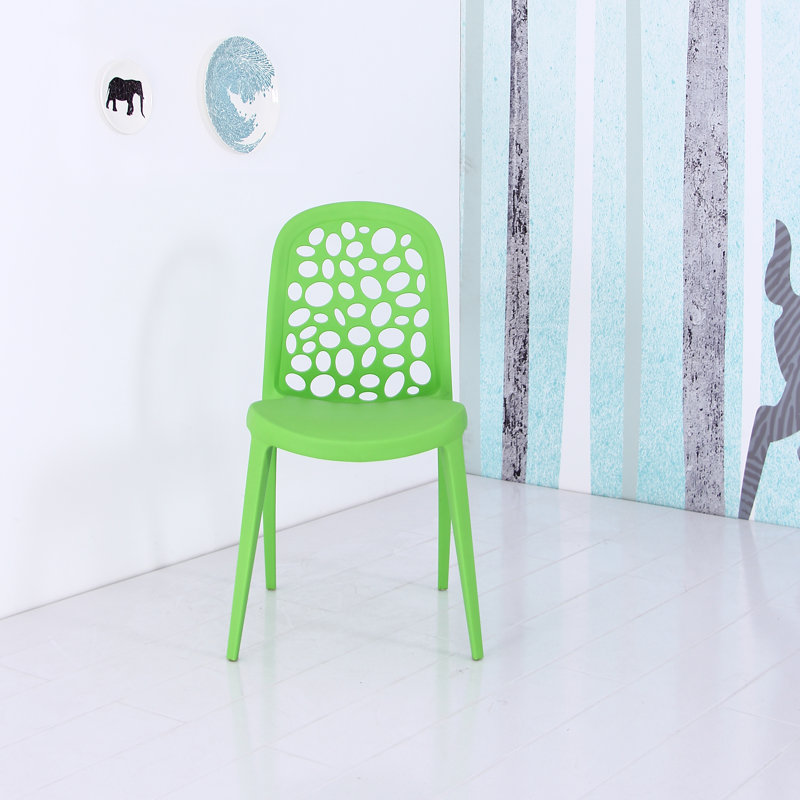 18'' H Stacking Side Chair, Green