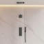 Système de pomme de douche thermostatique double, robinet de pluie à DEL 12 po avec pomme de douche à fixation au plafond et douchette de 6 po-89831846