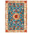 Azure Dreams Collection Digital Print Cotton-Polyester Blend Rug – Teal & Red-1553921111